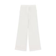 Witte broek met knoopsluiting en zakken Calvin Klein , White , Dames