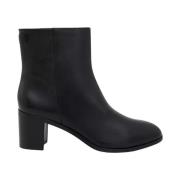 Zwarte leren enkellaarsjes Cassie Ralph Lauren , Black , Dames