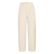 Broek met wijde pijpen Almond Milk Ichi , Beige , Dames