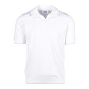 Katoenen Polo Gebreide Top Alpha Studio , White , Heren