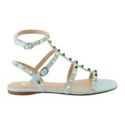 Lichtblauwe Rockstud Sandalen Valentino Garavani , Blue , Dames