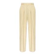 Geplooide broek Gestuz , Beige , Dames