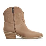 Suede Cowboy Boots Natalie - Brown Cesare Gaspari , Brown , Dames