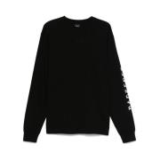 Zwarte Logo Print Crew Neck Sweater 44 Label Group , Black , Heren