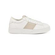 Sneakers met polyester en leer Emporio Armani , White , Heren