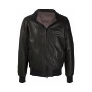 Leather Jackets Barba , Black , Heren