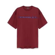 Bloedrode Crew Neck T-shirt Mugler , Red , Heren