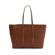 Rockstud Tote Tassen Collectie Valentino Garavani , Brown , Dames