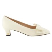 Lamé Leren Instappers Valentino Garavani , White , Dames