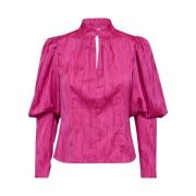 Open Rug Blouse Top Co'Couture , Pink , Dames