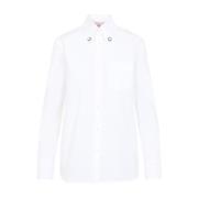 Wit Katoenen Overhemd Elegante Stijl Valentino , White , Dames