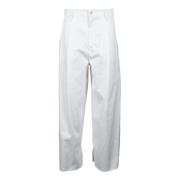 Vincent Hoge Taille Wijde Pijp Broek Max Mara , White , Dames