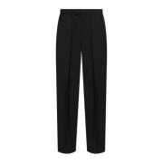 Wollen broek met vouw Theory , Black , Heren