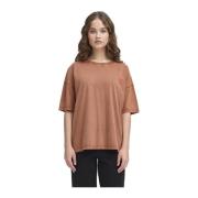 Grafische Print Bruine Top & T-Shirt Ichi , Brown , Dames