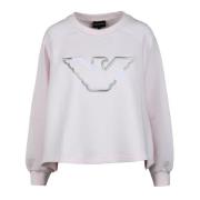 Stijlvolle Sweater met Katoenmix Emporio Armani , Pink , Dames