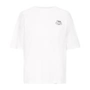 Grafische Print Tee Cloud Dancer Ichi , White , Dames