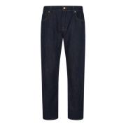 Licht Linnen Denim Straight Leg Jeans 7 For All Mankind , Blue , Heren