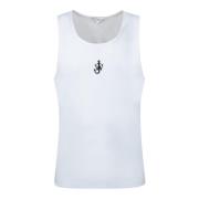 Mouwloze tanktop met ankerlogo JW Anderson , White , Heren