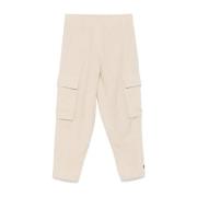 Beige Linnen Broek Elegante Stijl Brunello Cucinelli , Beige , Dames