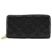 Pre-owned Leather wallets Louis Vuitton Vintage , Black , Dames