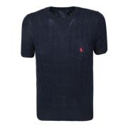 Blauwe Cable Knit Trui Polo Ralph Lauren , Blue , Dames