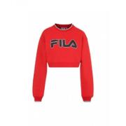 Rode lange mouwen crew neck sweatshirt Fila , Red , Dames