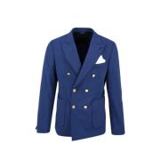 Polyester Blazer Verhoog Stijl Blauw Gelegenheid Daniele Alessandrini ...