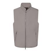 Nylon Mouwloos Vest met Hoge Kraag Moorer , Gray , Heren