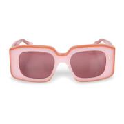 Roze Gradient Oversized Zonnebril JW Anderson , Pink , Dames