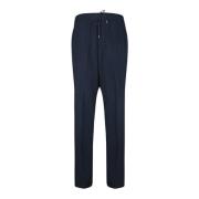 Flowing Trekkoord Broek Giorgio Armani , Blue , Heren