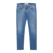 Denim Gebreide Broek Real Wash Roy Roger's , Blue , Heren