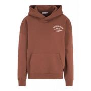 Oversized Hoodie Sweatshirts Fila , Brown , Heren