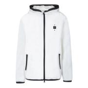 Witte Hoodie met Zwarte Details Blauer , White , Dames