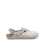 Grijze Gesp Sluiting Kurk Zool Schoenen Birkenstock , Gray , Heren