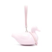 Flamingo Roze Schoudertas met Magneetsluiting Simone Rocha , Pink , Da...