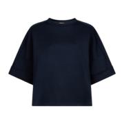 Navy Oversized Crew-neck T-shirt Dondup , Blue , Dames