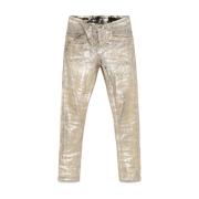 Goudkleurige Knoopsluiting Jeans met Zakken Rick Owens , Yellow , Here...