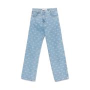 Blauwe Klassieke Straight Leg Jeans Mach & Mach , Blue , Dames