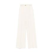 Beige Broek met Zakken en Knopen Elisabetta Franchi , White , Dames