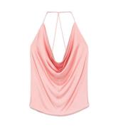 Roze Halternek Mouwloze Gedrapeerde Top Tom Ford , Pink , Dames