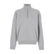 Grijze hoge hals sweatshirt met logo borduurwerk JW Anderson , Gray , ...