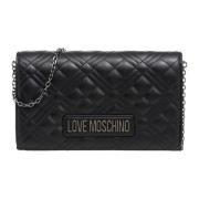 Stijlvolle Schoudertas met Magneetsluiting Love Moschino , Black , Dam...