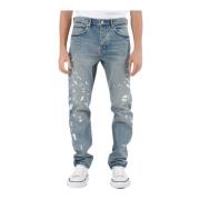 Mangaanverf Denim Jeans Purple Brand , Blue , Heren