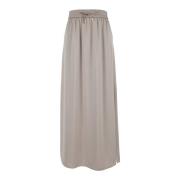 Beige Lange Rok Elastische Taille Stretch Herno , Beige , Dames