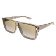 Bruine Flat Top Zonnebril Saint Laurent , Beige , Unisex