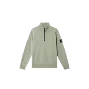 Groene Half Zip Katoenen Sweatshirt Stone Island , Green , Heren