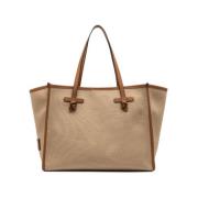 Stijlvolle Leren Handtas Gianni Chiarini , Beige , Dames