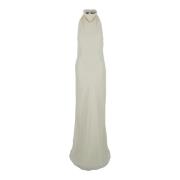 Witte Lange Jurk met Kantdetail Rotate Birger Christensen , White , Da...