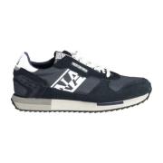 Blauwe Leren Heren Sneaker Napapijri , Blue , Heren