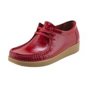 Alba Sko Leer Nature Footwear , Red , Dames